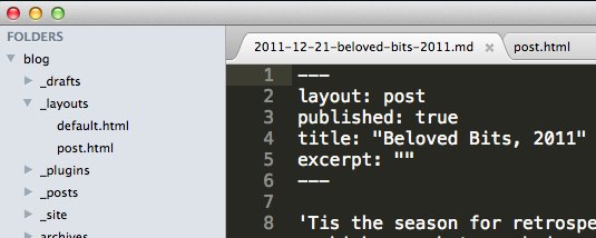 Sublime Text 2 Screenshot